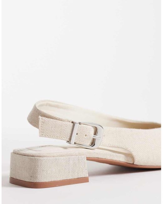 ASOS White Lotto Slingback Ballets