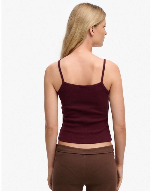 Superdry Red Athletic Essentials Graphic Print Cami Top