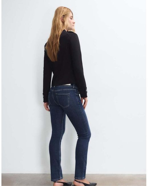 Stradivarius Blue Low-rise Slim Fit Jeans