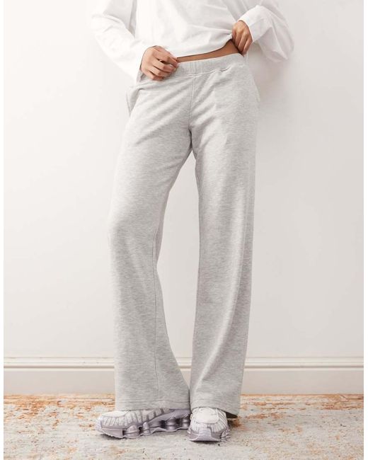 Weekday White Low Waisted Wide Leg joggers