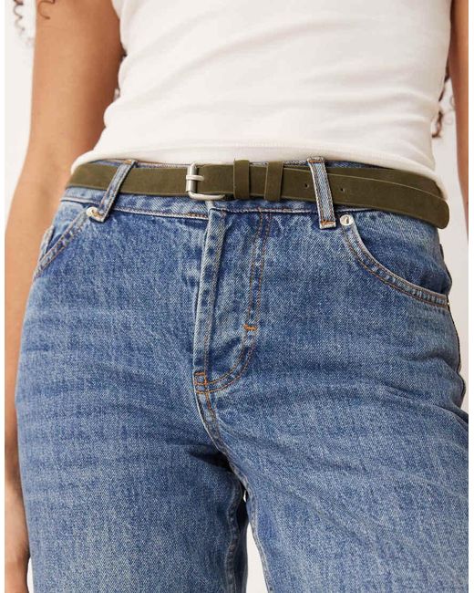 JJXX Blue Suede Leather Belt