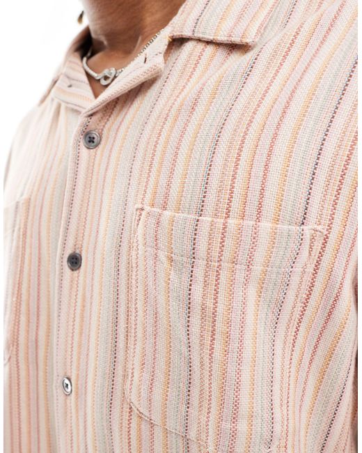 Obey Pink Striped Shirt for men
