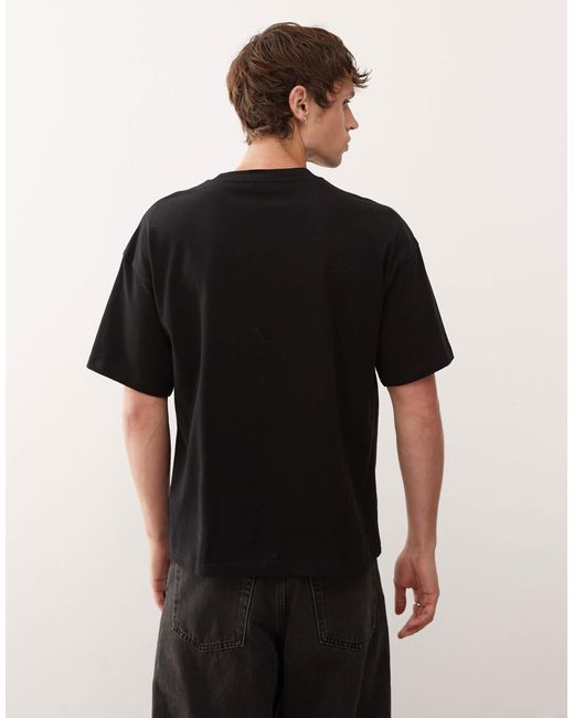 Weekday – great – kastiges t-shirt in Black für Herren