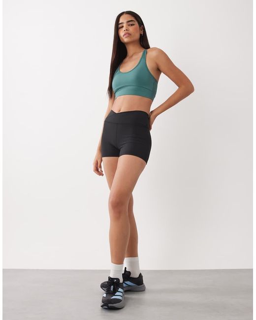 4505 Green Active High Support Sports Bra With Removable Padding And Adjustable Straps