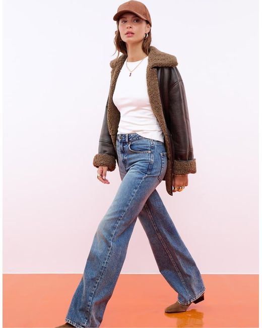 Stradivarius White Oversize Double-faced Jacket With Buttons