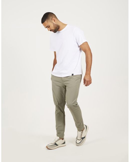 Brave Soul Natural Elasticated Waist Chino Style Trousers for men