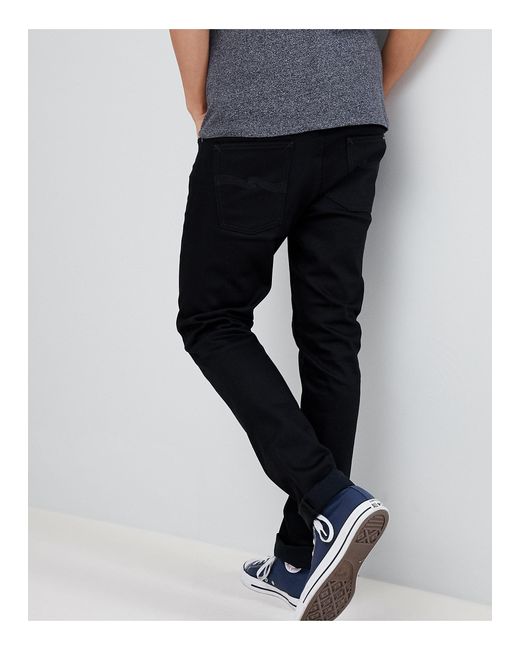 Nudie Jeans Denim Co - Lean Dean - Smalle Jeans Met Smaltoelopende Pijpen  in het Zwart voor heren - Lyst