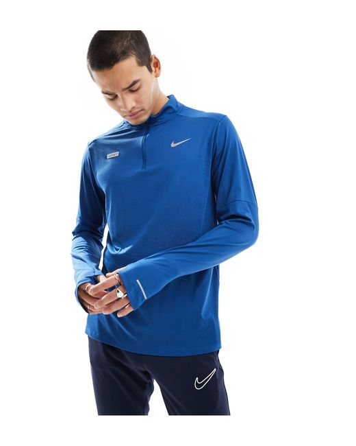Nike Blue Dri-fit Element Half-zip Top for men