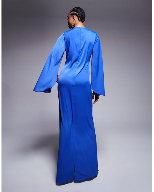 ASOS Blue Asos design – fließendes maxikleid