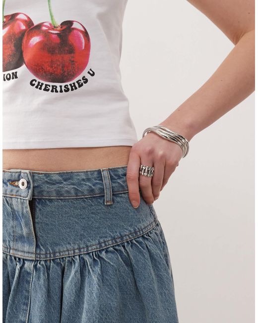 Collusion Blue – midi-jeansrock