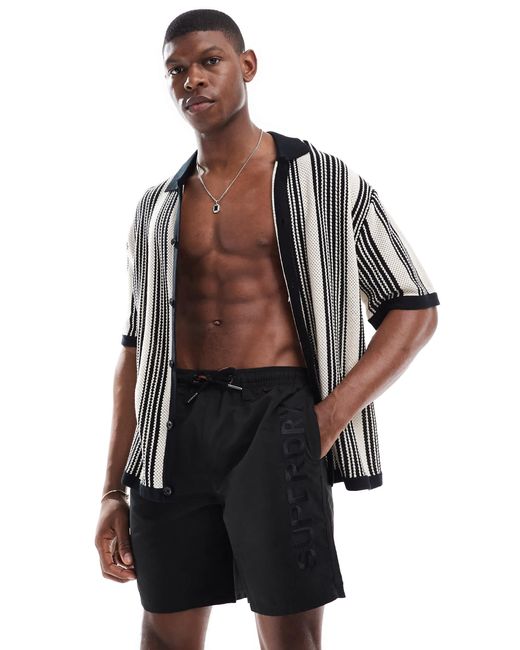 Short Superdry pour homme en coloris Black