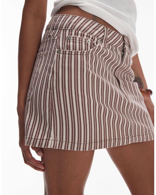 TOPSHOP Multicolor Denim Pelmet Mini Skirt