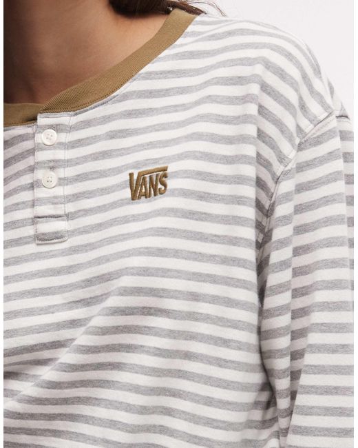 Molly pull-over henley Vans en coloris Gray