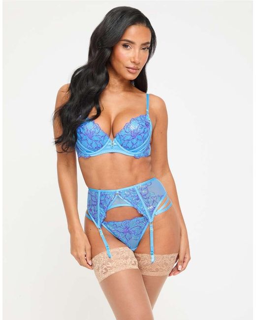 Ann Summers Blue Camille Padded Plunge Bra