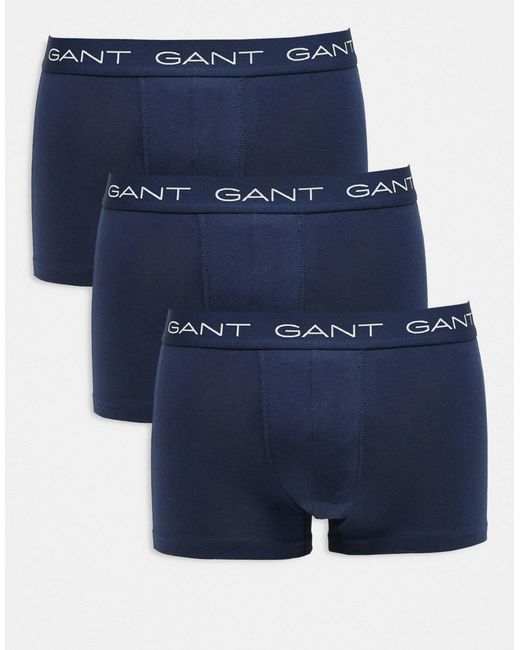 Gant Blue 3-pack Trunks for men