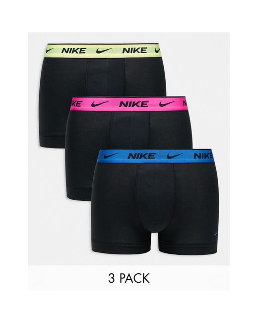 Everyday - confezione da 3 boxer aderenti neri di Nike in Black da Uomo