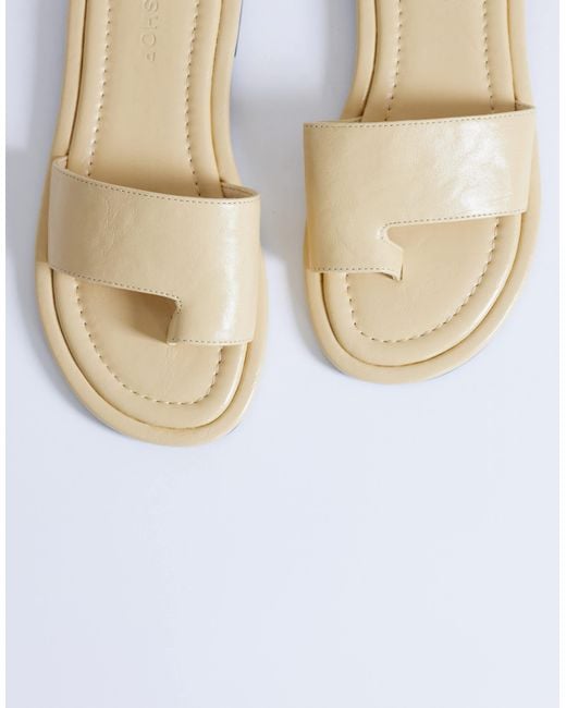 TOPSHOP Natural Sandra Flat Sandal Mule