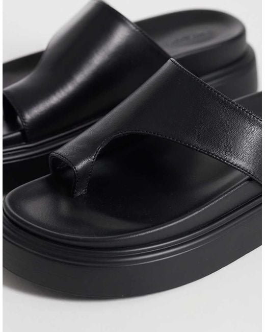 Tony Bianco Black Jazzy Flat Sandals