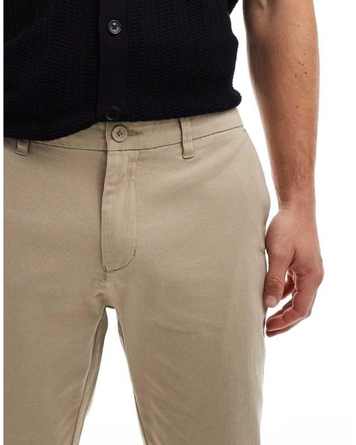 Only & Sons Black Slim Fit Chinos for men
