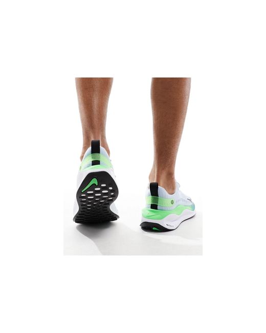 Nike Green React Infinity Run Flyknit 4 Sneakers for men