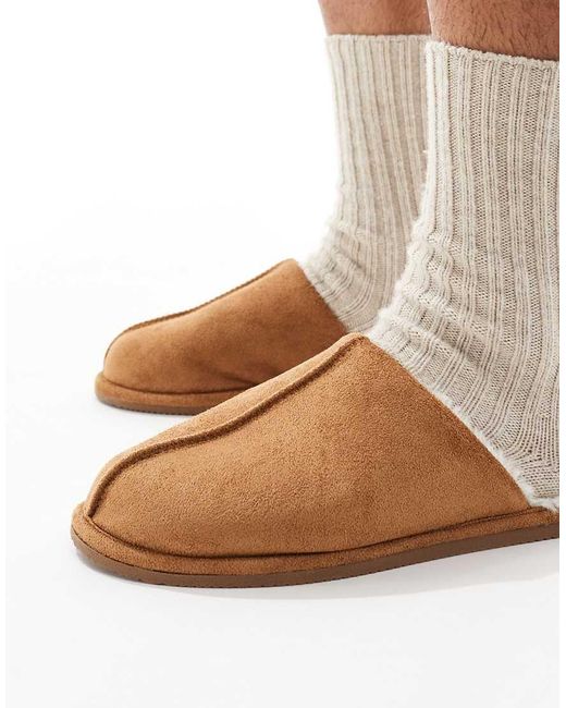 ASOS White Mule Slippers for men
