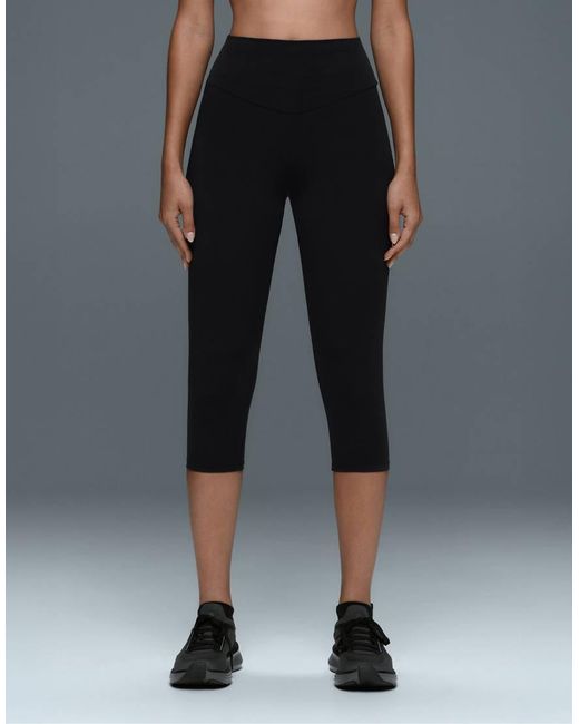 Oysho Black Comfortlux Super High-rise 50cm Capri leggings