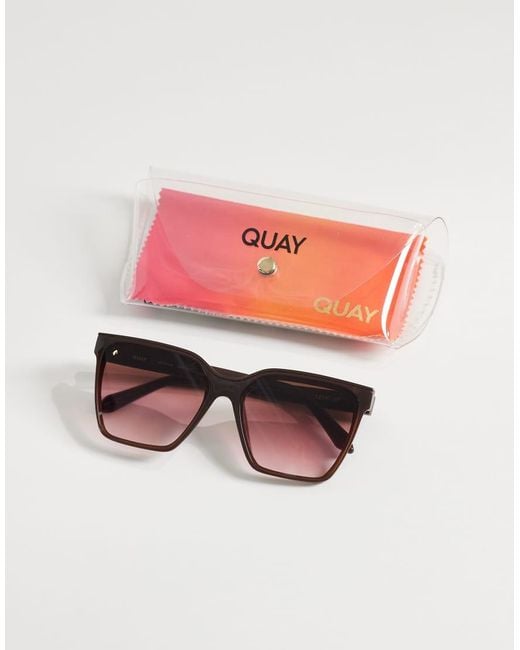 Quay Natural Quay Level Up Square Sunglasses