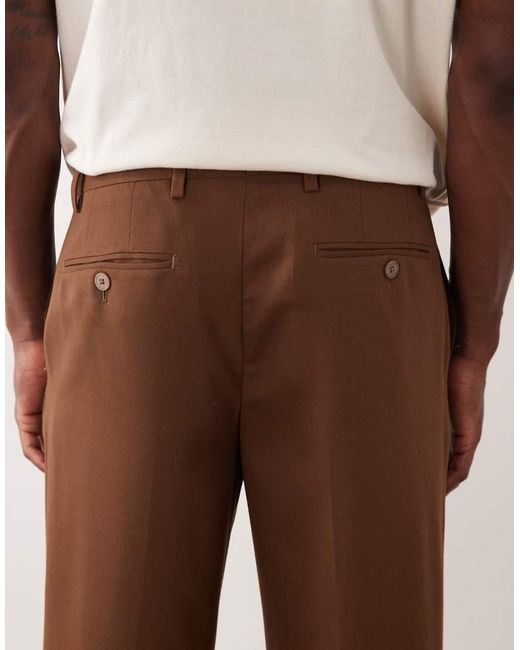 Mango Natural Bergamo Premium Wool Mix Tailored Suit Trouser Co-Ord for men
