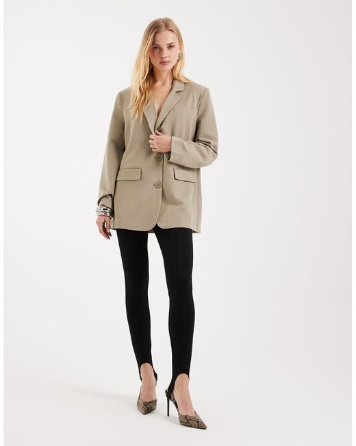 Pieces Natural Tailored Oversized Boxy Blazer