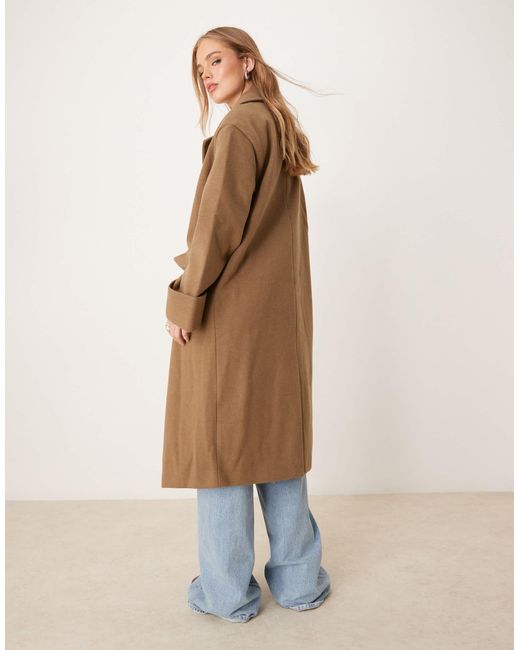 Jdy Natural Long Coat With Wool