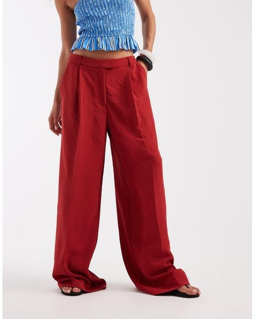 ASOS Red Low Rise Mensy Pants