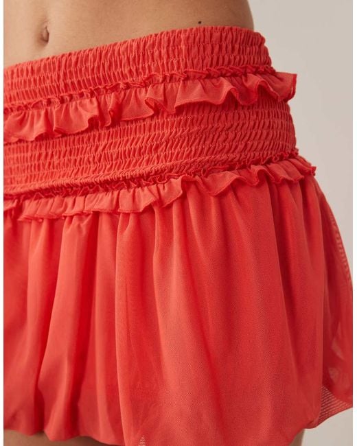 ASOS Shirred Mesh Co-ord Mini Skirt