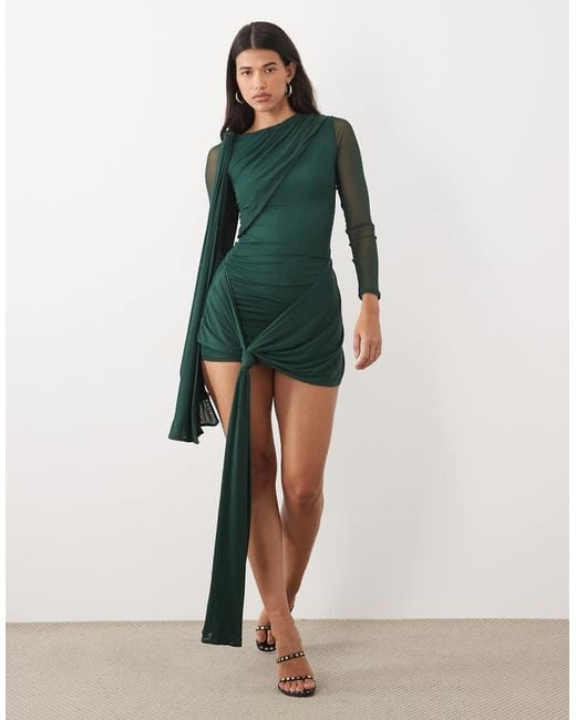 ASOS Green Tie Side Mini Dress