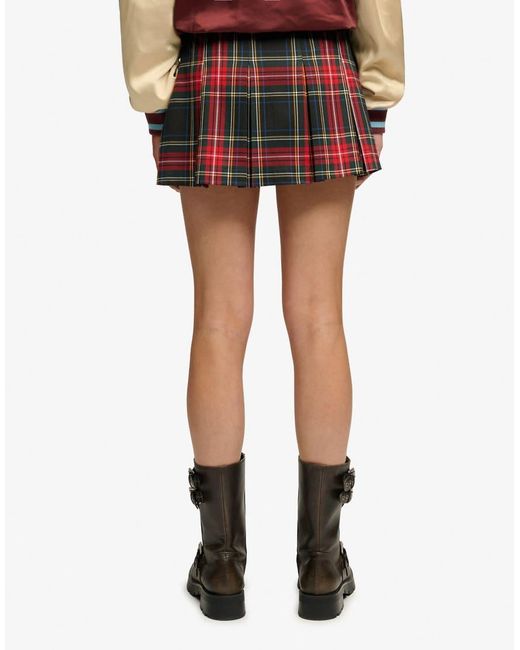 Superdry Red Mini Pleated Skort