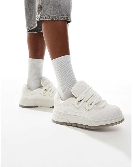 Bershka White Skater Trainer for men