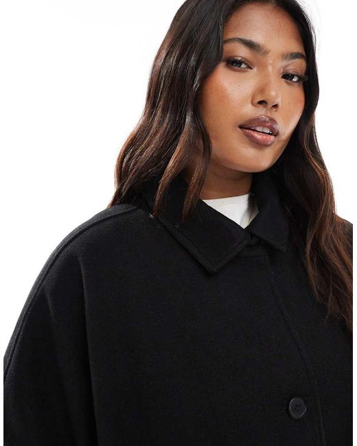 ASOS Black Asos Design Curve Slouchy Formal Harrington Jacket