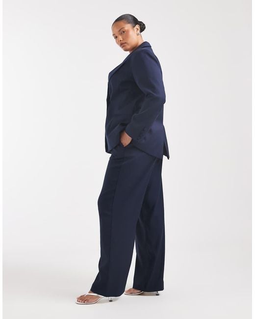 Vero Moda Blue Wide Leg Tailored Trouser Co-ord
