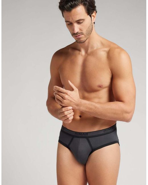 Intimissimi Blue Superior Cotton Briefs With Logo for men