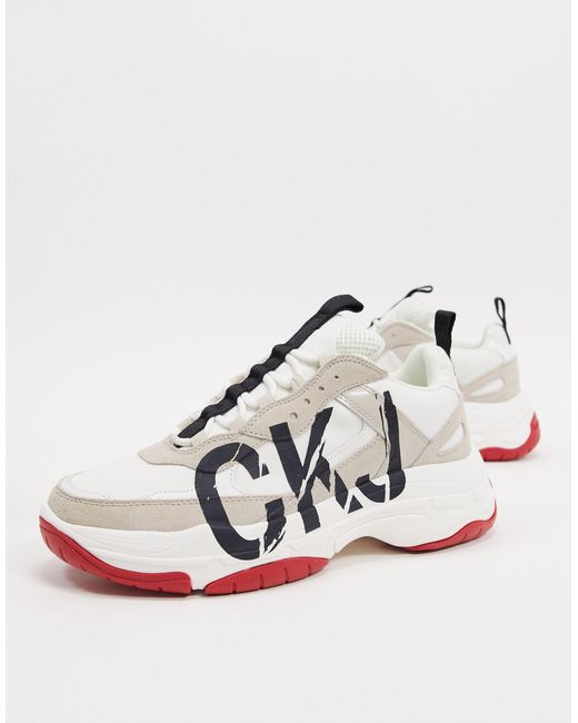 Mizar - Baskets - Fauve et blanc Calvin Klein pour homme en coloris Blanc |  Lyst