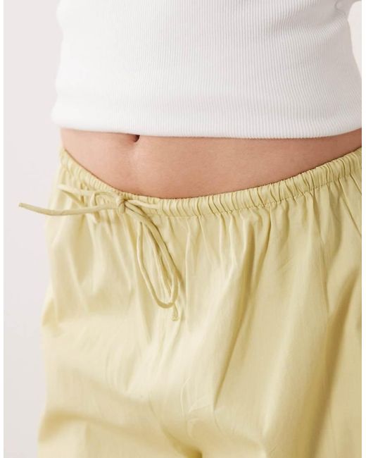 Wednesday's Girl Natural Wednesdays Girl Tie Detail Wide Leg Trouser