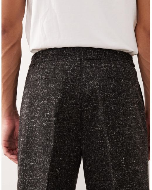 Pantalon ample et habillé d'ensemble en tissu bouclé - anthracite ASOS pour homme en coloris Gray