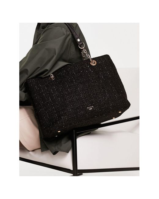 Dune Black – tasche aus bouclé