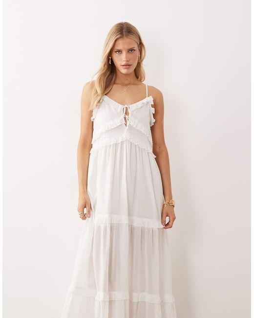Iisla & Bird Pink Maxi Ruffle Dress
