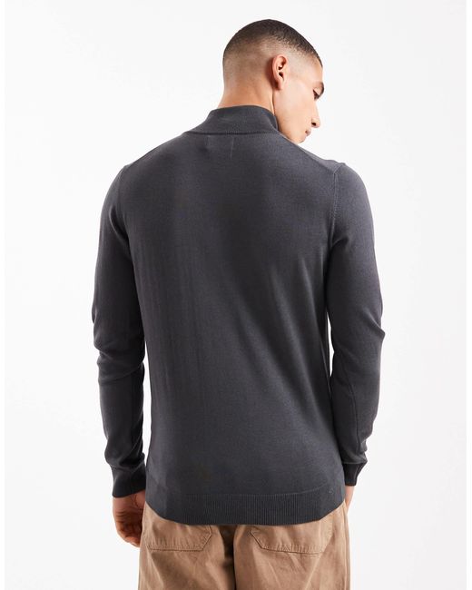Redchurch - pull en laine mérinos - anthracite Farah pour homme en coloris Gray