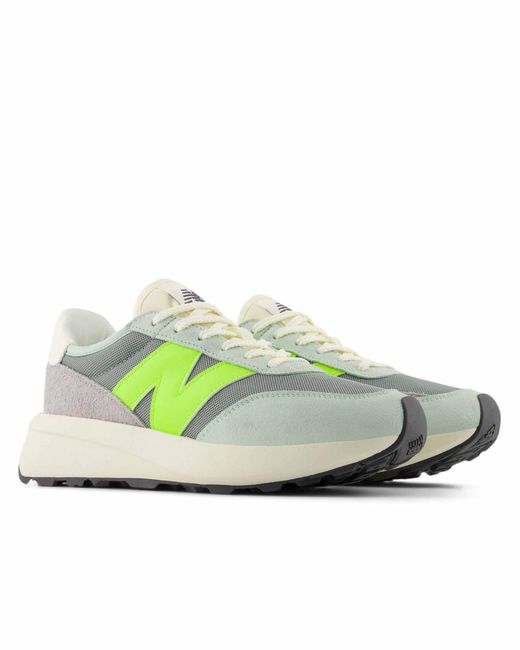 Baskets 370 À Empiècements New Balance en coloris Green