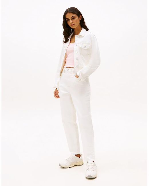 Tommy Hilfiger White Mom Jean