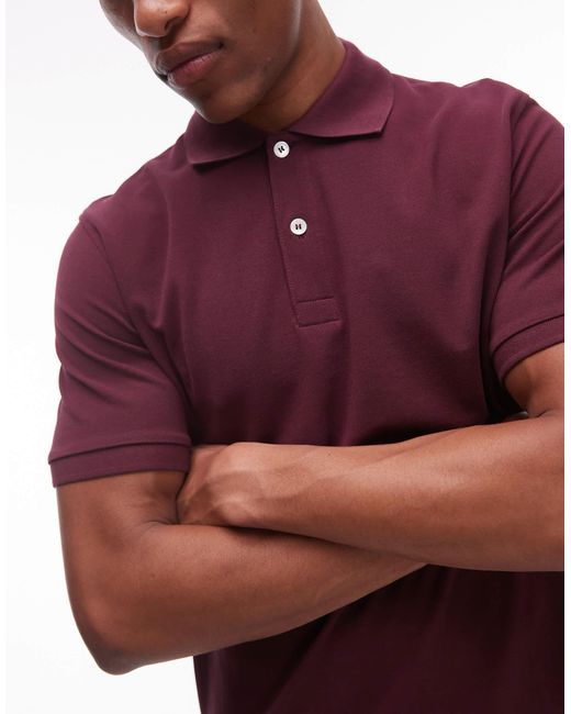 Polo à manches courtes en jersey piqué - bordeaux ARKET pour homme en coloris Purple