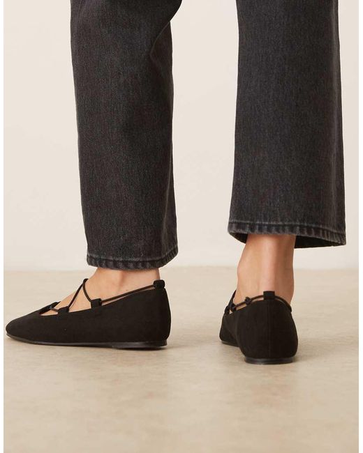 ASOS Black Lagos Elasticated Ballets
