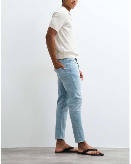 Mango Blue Tapered Jean for men