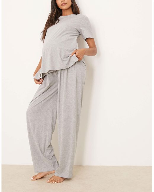 ASOS Black Asos Design Maternity Mix & Match Cotton Pajama Pants